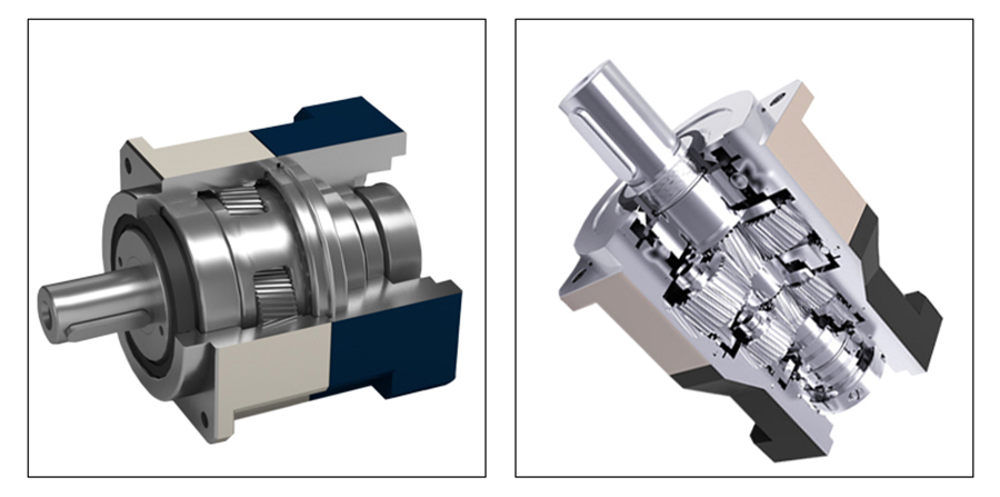 臺達(dá)伺服電機(jī)專用行星減速機(jī)的外觀圖和內(nèi)部圖